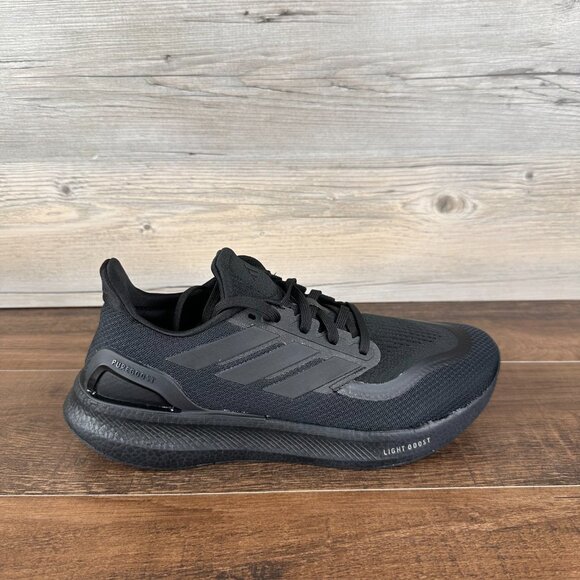 adidas Pureboost 5 Triple Black Mens Size 8 Core Black ID1158 - Picture 3 of 9